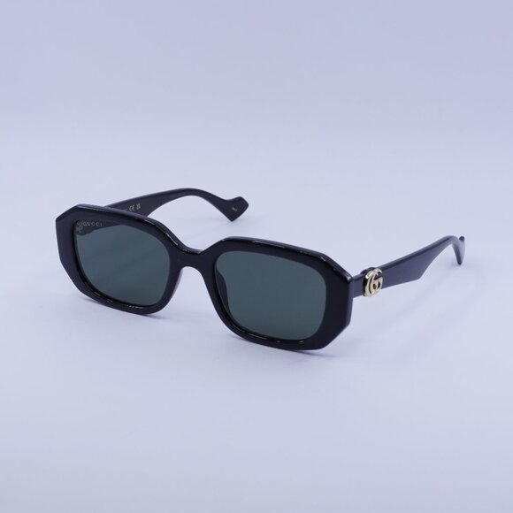 Gucci GG1535S 001 Sunglasses Black Geometric Frame, Grey Lenses main image 7